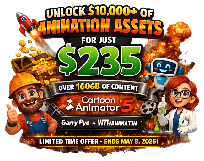 Only Cartoon Animator Users : Unlock $12,000+ of Animation Assets for Just $235! VALID UNTIL 15 MAY 2026